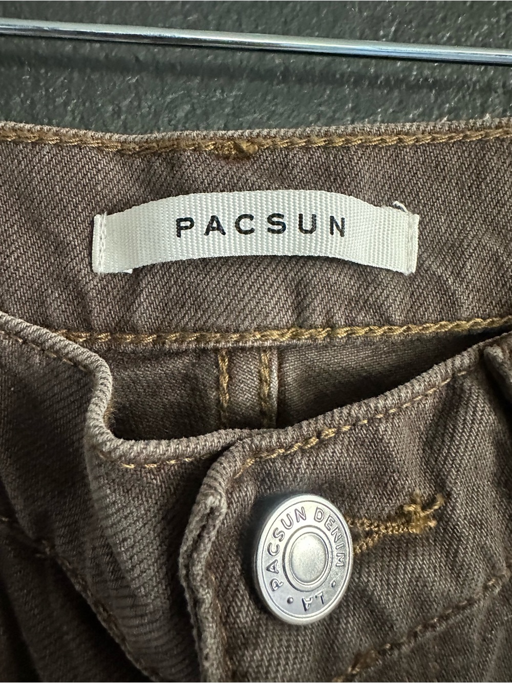 PacSun High Rise Bootcut Jeans Brown Garment Dyed Women’s Size 25 25x31 NWOT - Picture 5 of 10